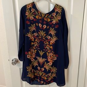 Navy Floral dress